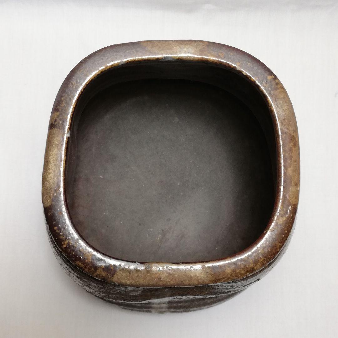 古備前 四方口花入 備前焼 華道具 茶道具 花器 フラワーベース 花瓶 置物