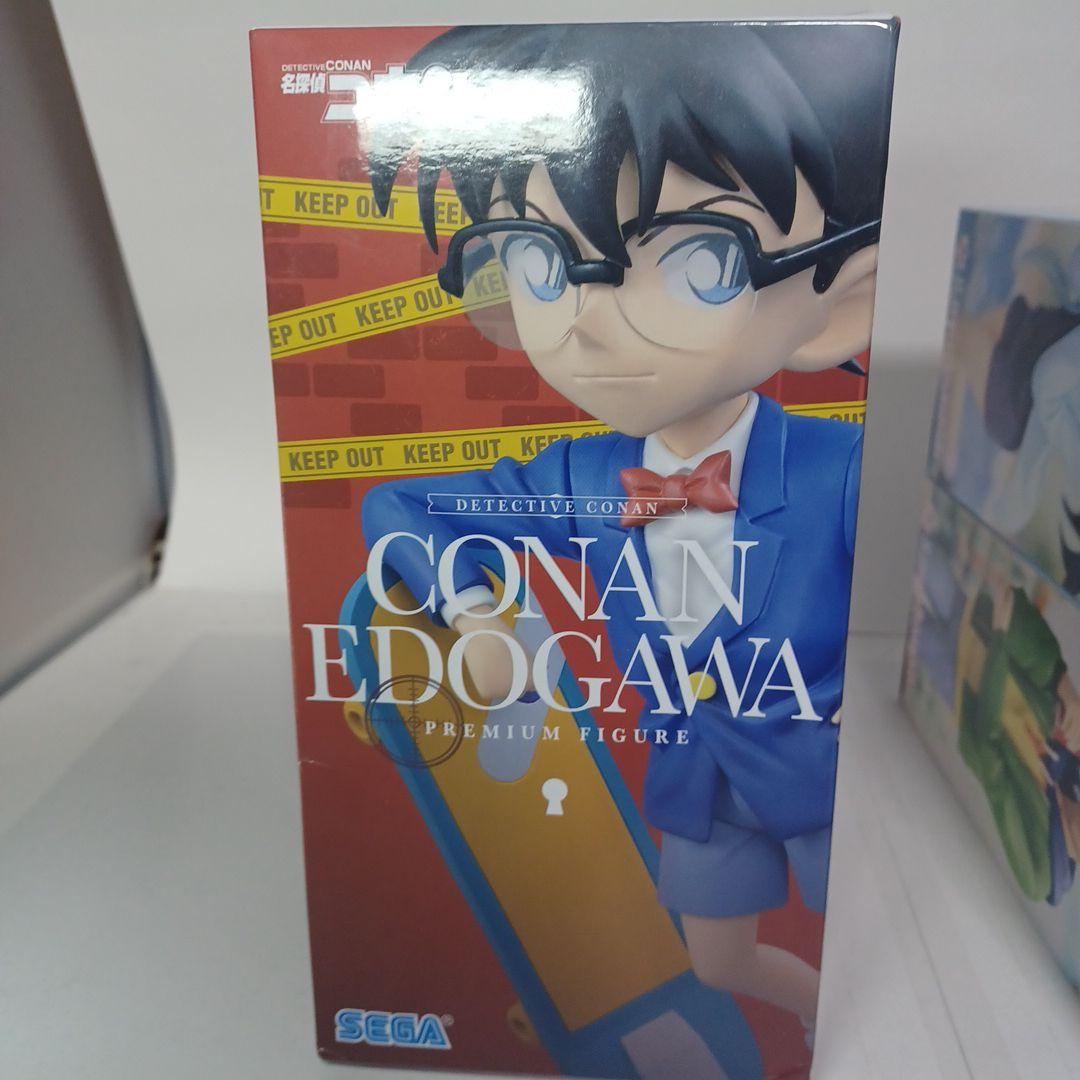 名探偵コナン　フィギュア　コナン　工藤新一　毛利蘭　プレミアム　サッカーボール