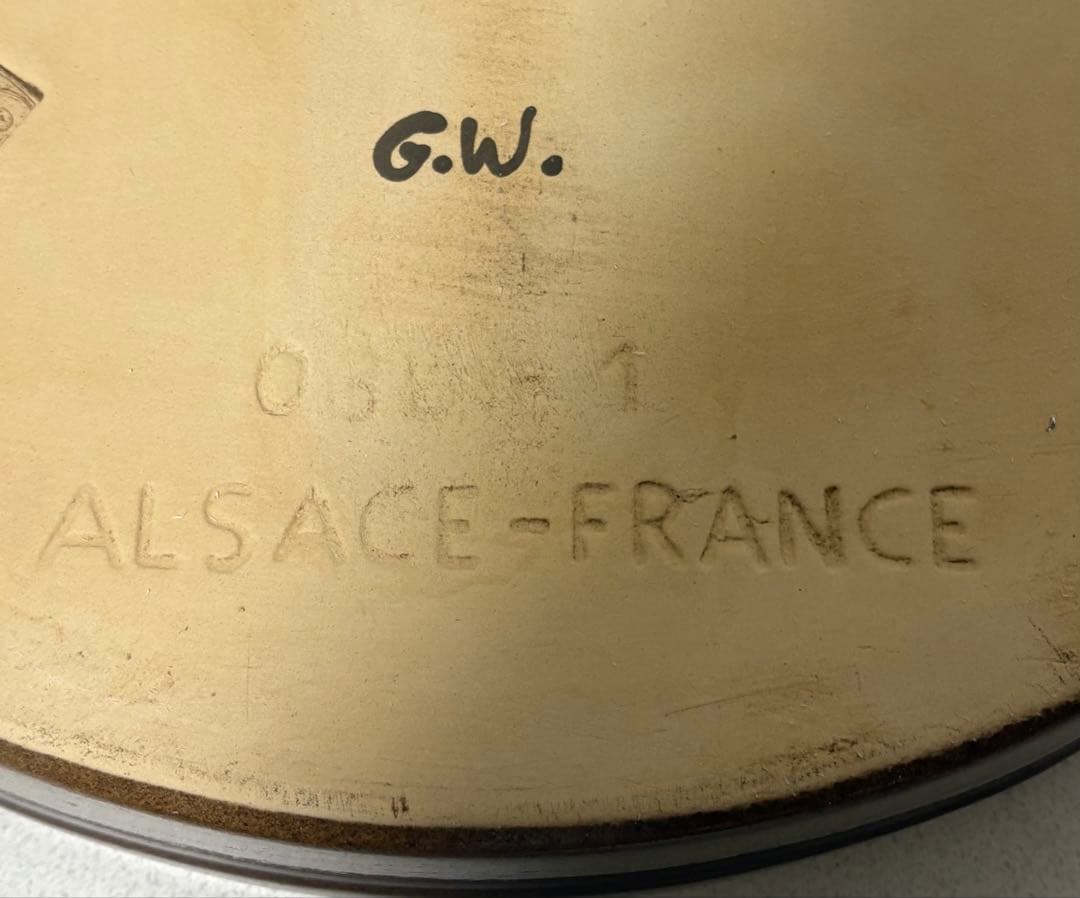 ポトゥリ・ダルザス オーバル グラタン皿 フランスアンティーク　アルザス産 陶器