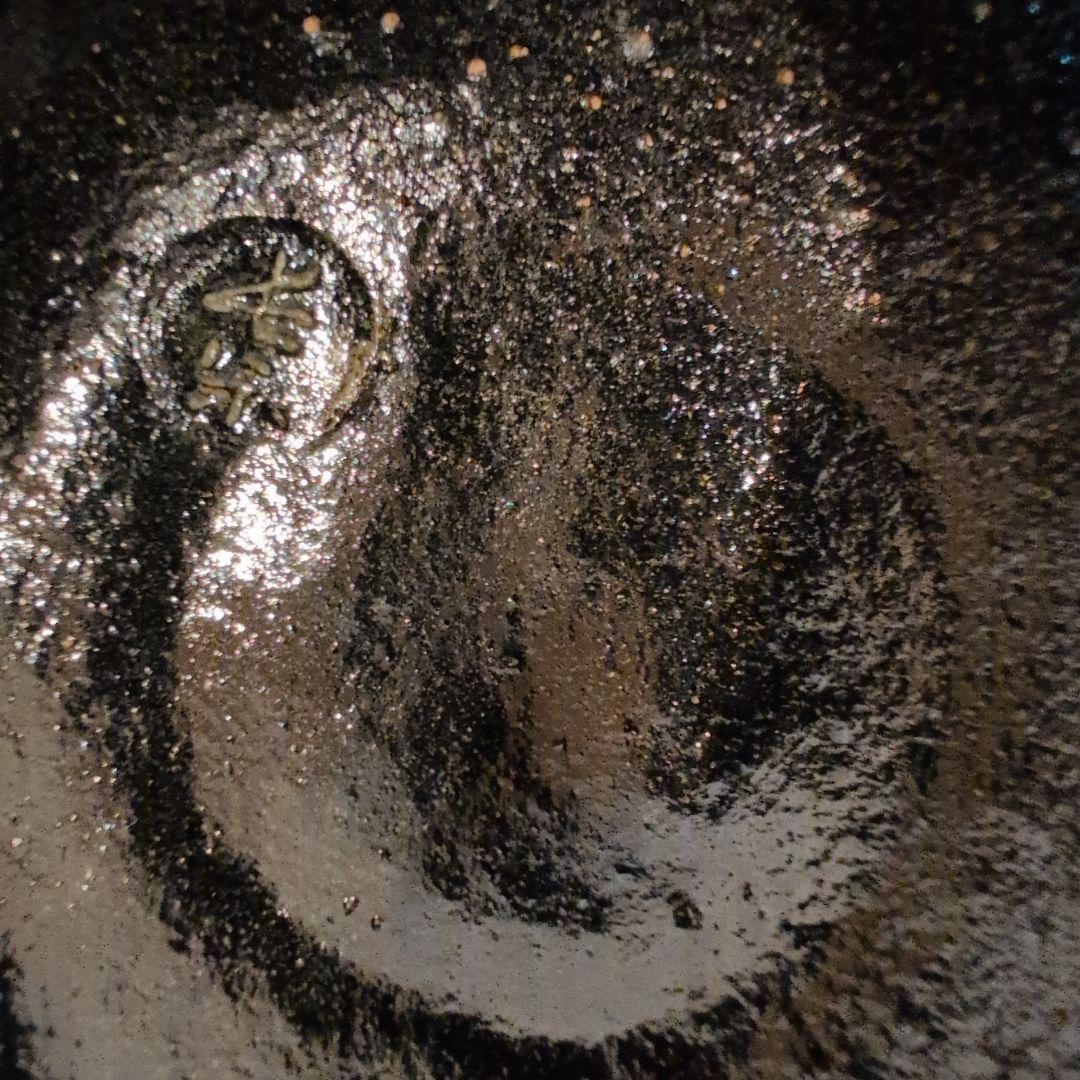 茶道具　黒楽茶碗　初代　小川長楽　数印　合わせ箱