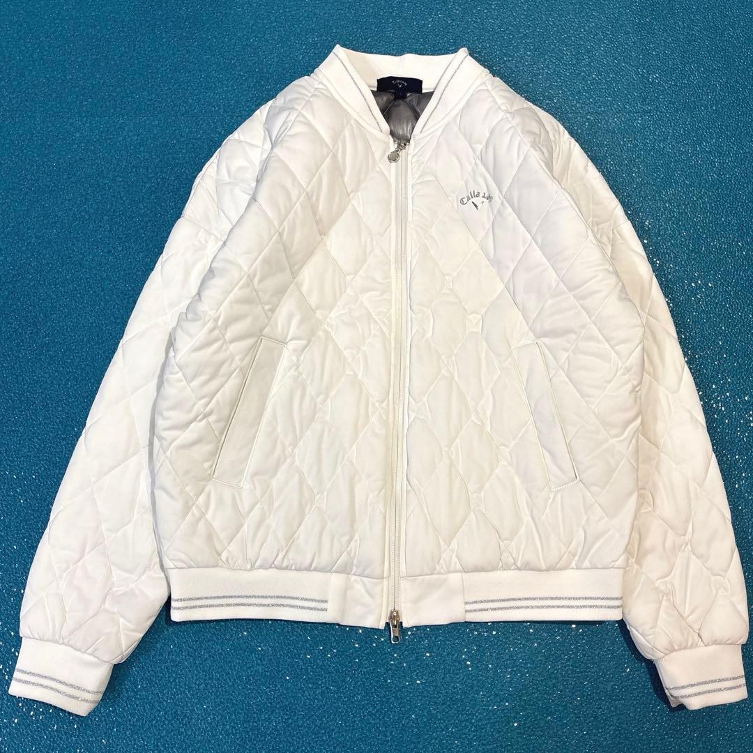 専用【美品/23AW /レディースL】キャロウェイ　キルティングジャケット　白
