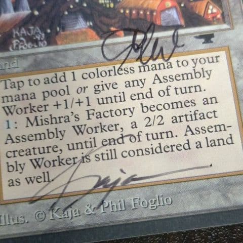 MTG　Mishra's Factory（ミシュラの工廠　春夏秋冬）一部サイン入