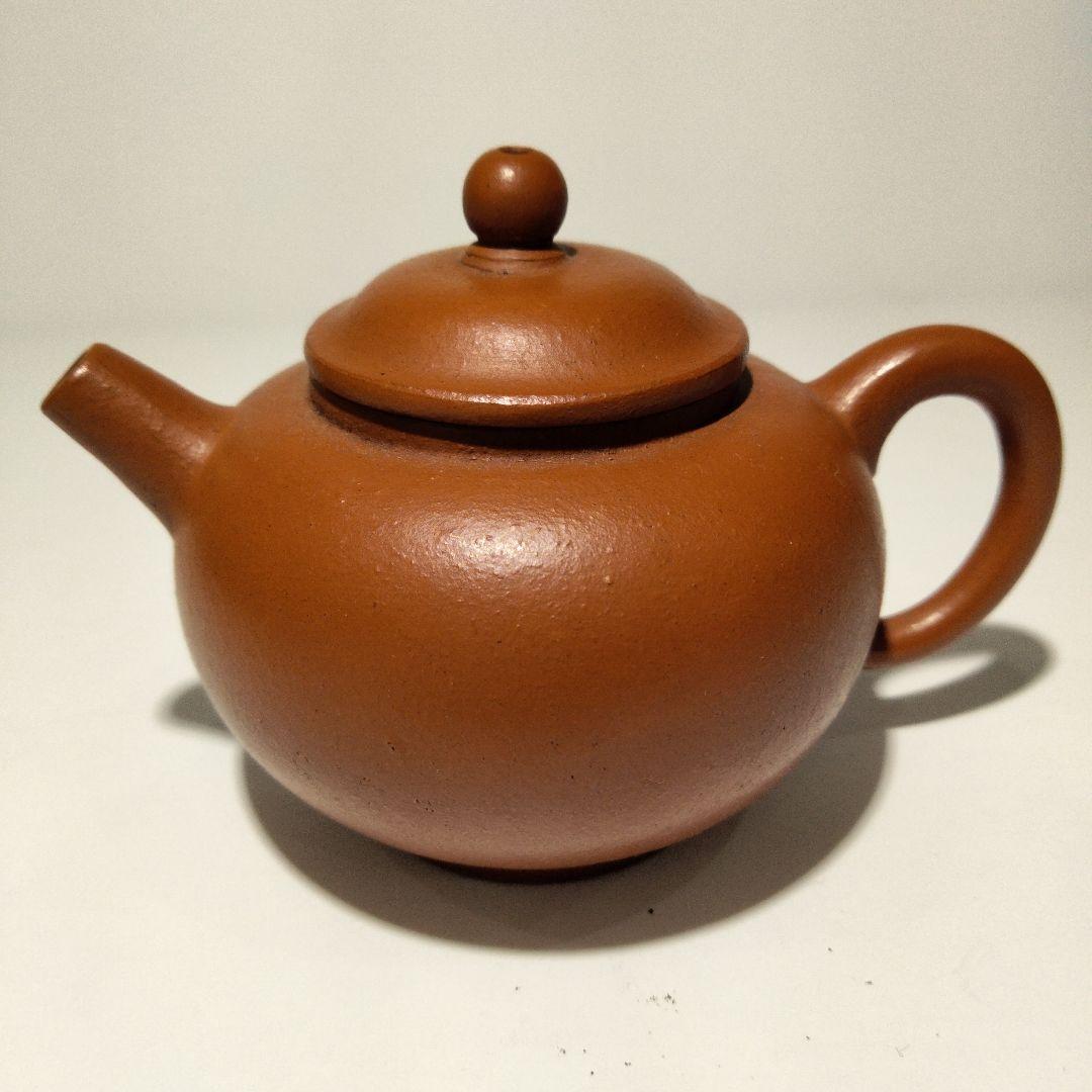 M156-5 逸公 朱泥 急須 茶注 煎茶 紫砂朱泥壷 朱泥急須　時代古作　D