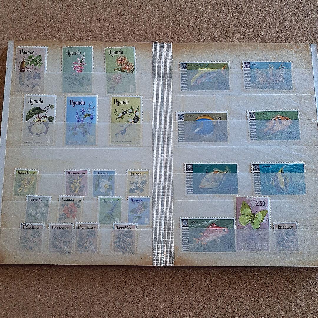 切手コレクション　タンザニア、ケニア、ウガンダ、ミャンマー等未使用・使用済混在