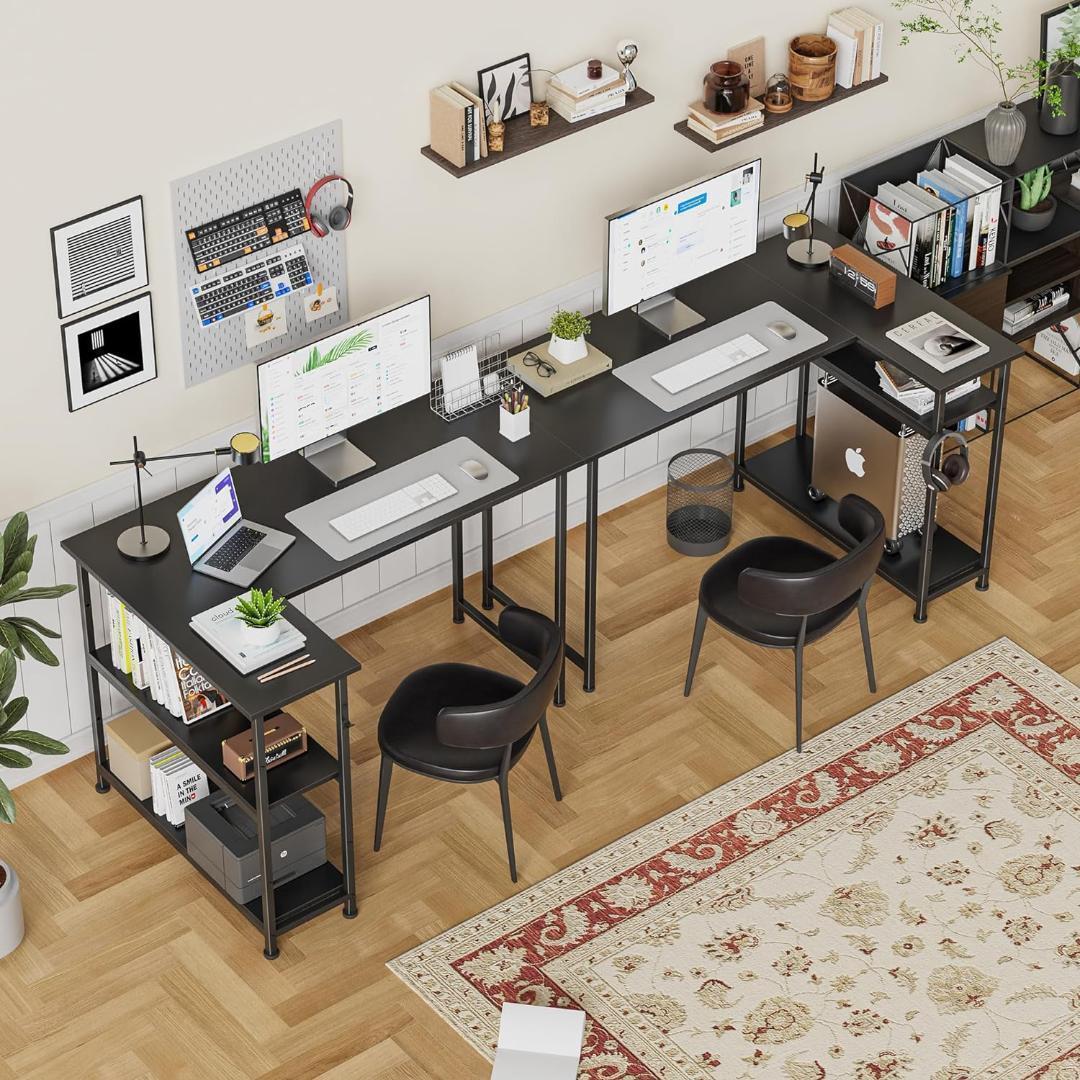 【M2696-123-85】L字デスク パソコンデスク　幅107cm