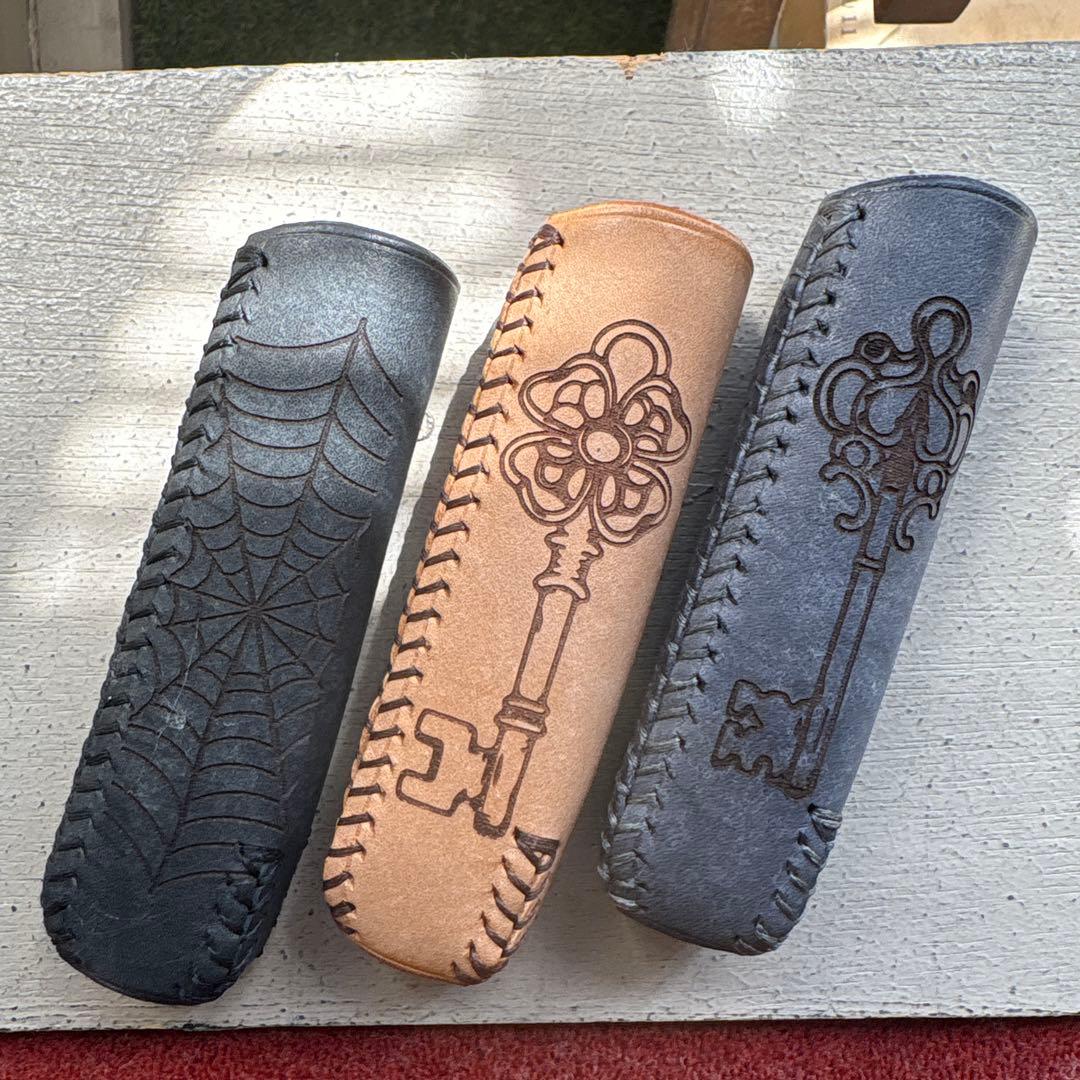 専用　プルームオーラ本革カバー　ブラック