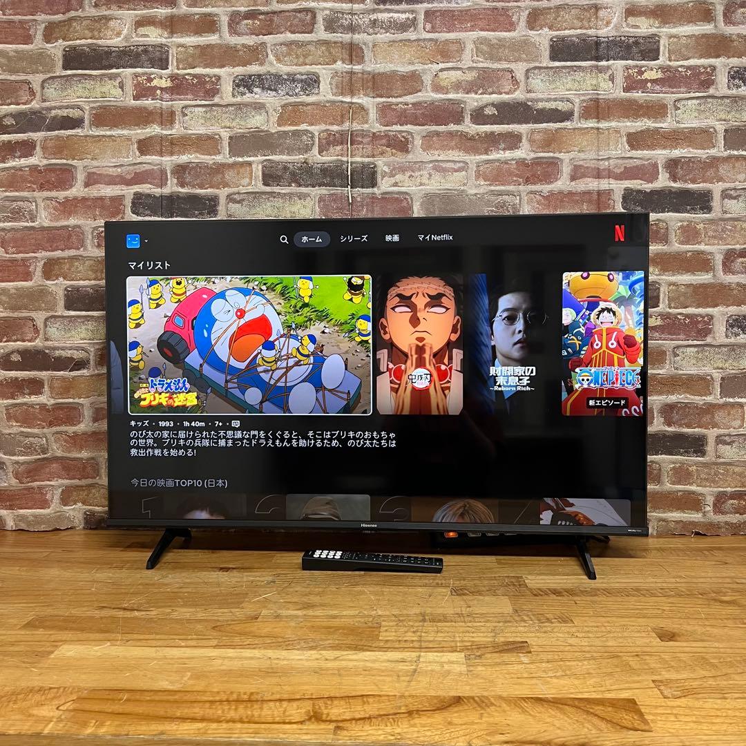 ハイセンス 43V型 4K 液晶テレビ 43A6K 動画アプリ搭載 保証書あり！