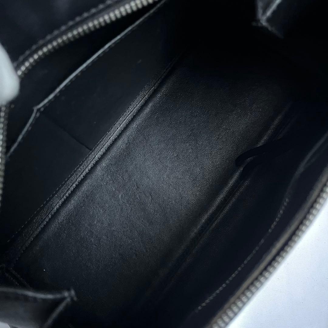 ✨極美品✨　CELINE エッジ　ハンドバッグ　バイカラー　レザー　ブラック