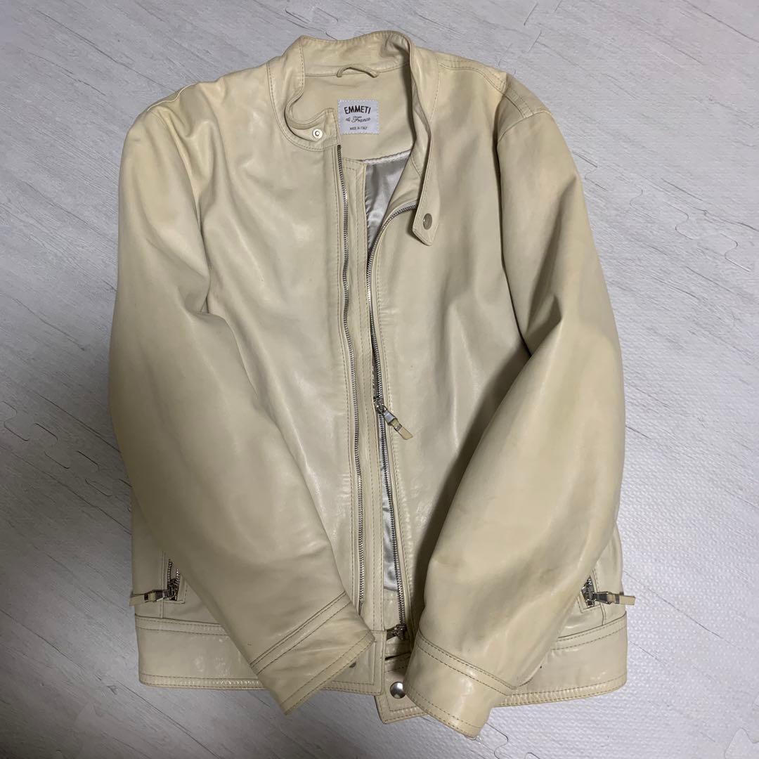 【特別セール】メンズ　レザーライダース　EMMETI