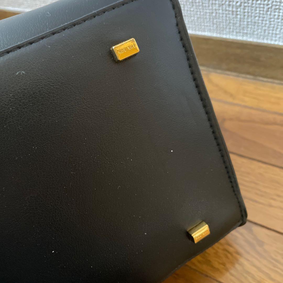 THE ROW 風ブラックレザーハンドバッグ