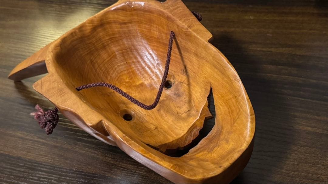 木彫　般若　面