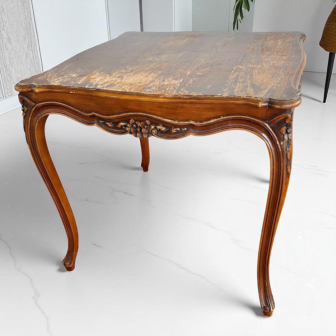 630 イタリア製 猫脚 ダイニングテーブル 木製 クラシック アンティーク