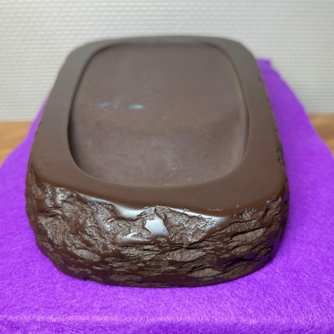 ⭕️赤間硯　[銘祥風] 楠製硯　伝統工芸士　昭竜山　下井百合昭　四六大