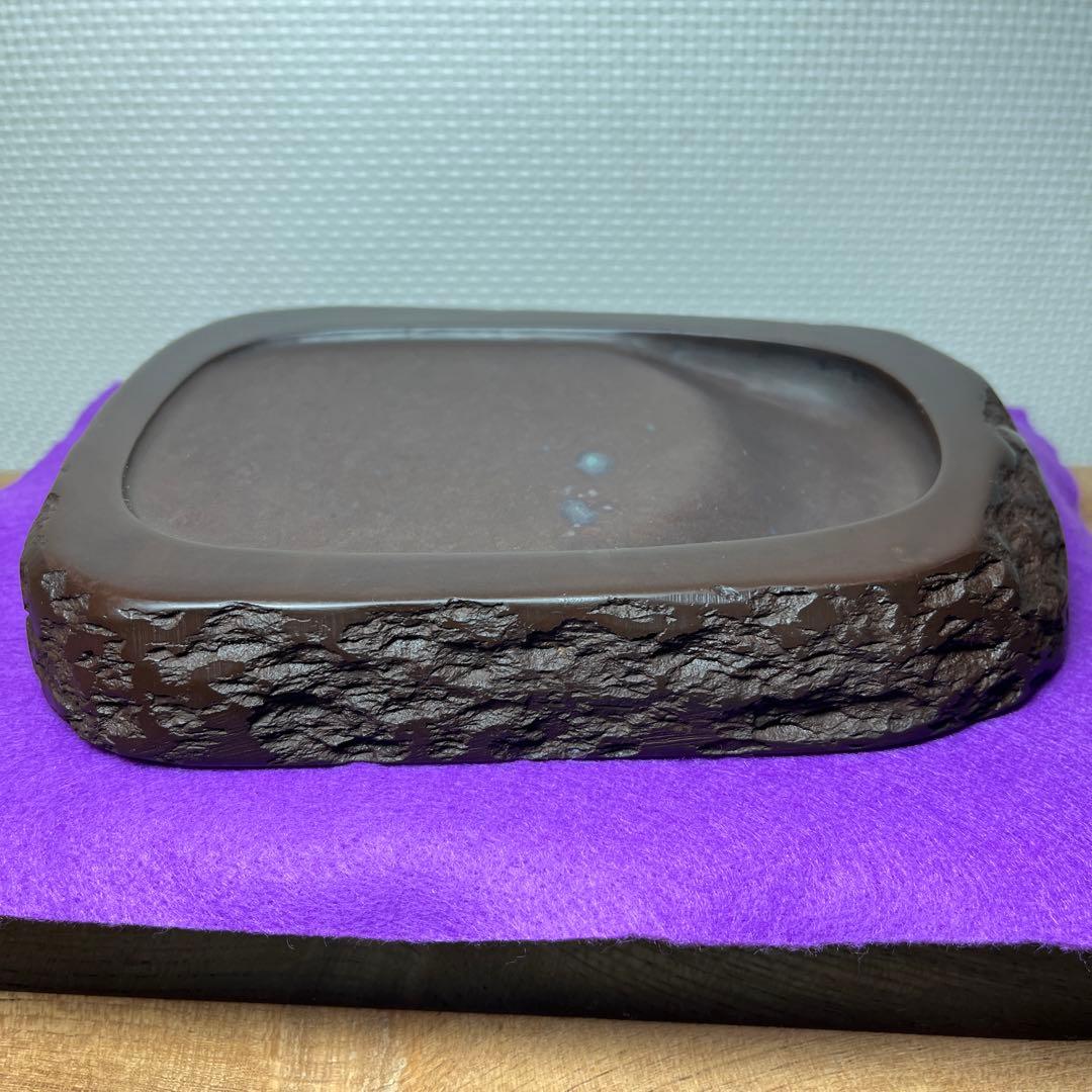 ⭕️赤間硯　[銘祥風] 楠製硯　伝統工芸士　昭竜山　下井百合昭　四六大