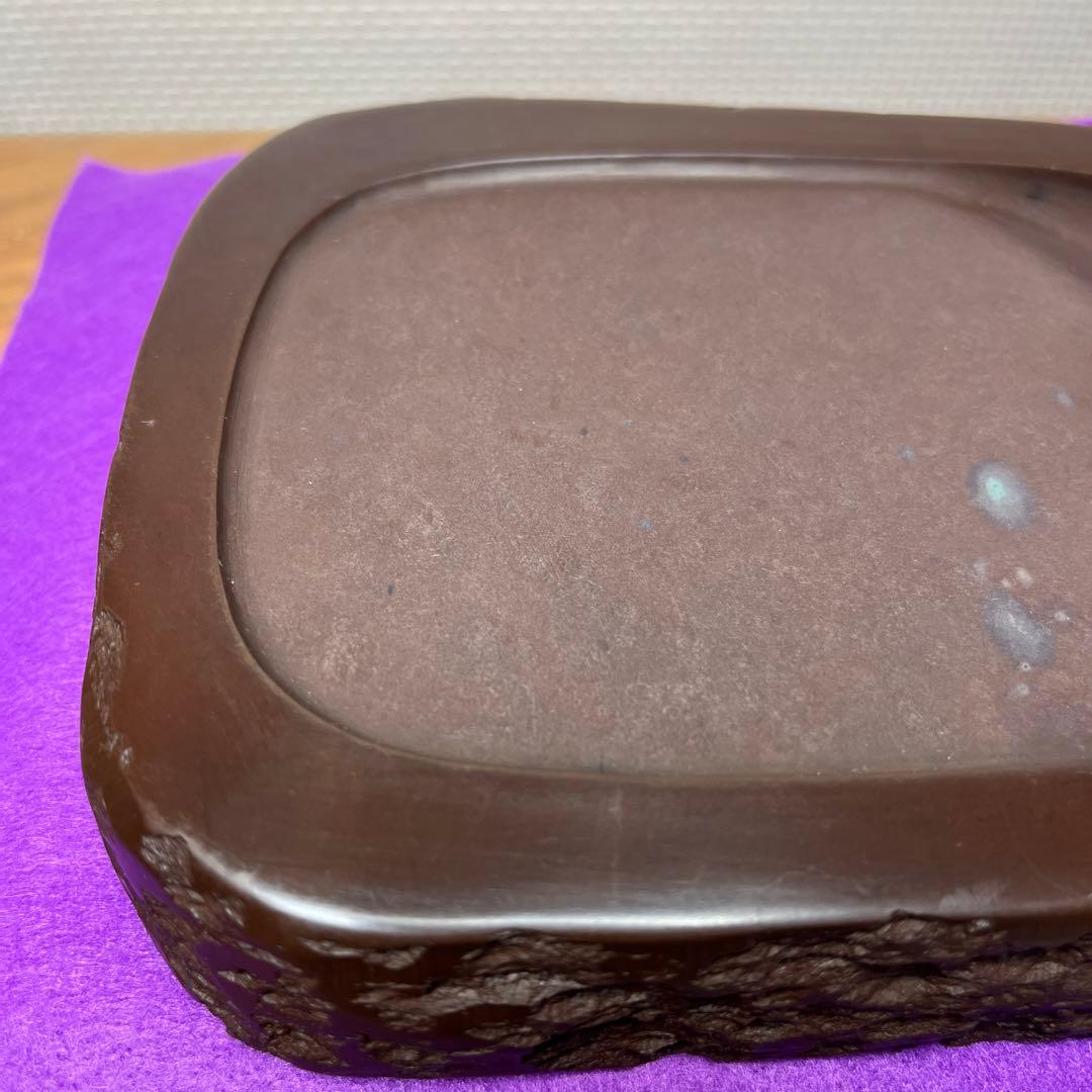 ⭕️赤間硯　[銘祥風] 楠製硯　伝統工芸士　昭竜山　下井百合昭　四六大