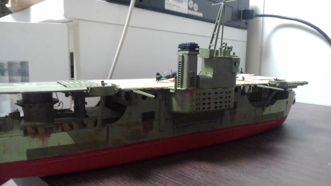 【ワンオフ】完成品　陸軍　護衛　空母　しんあきつ丸　揚陸艦　船　模型　仮想