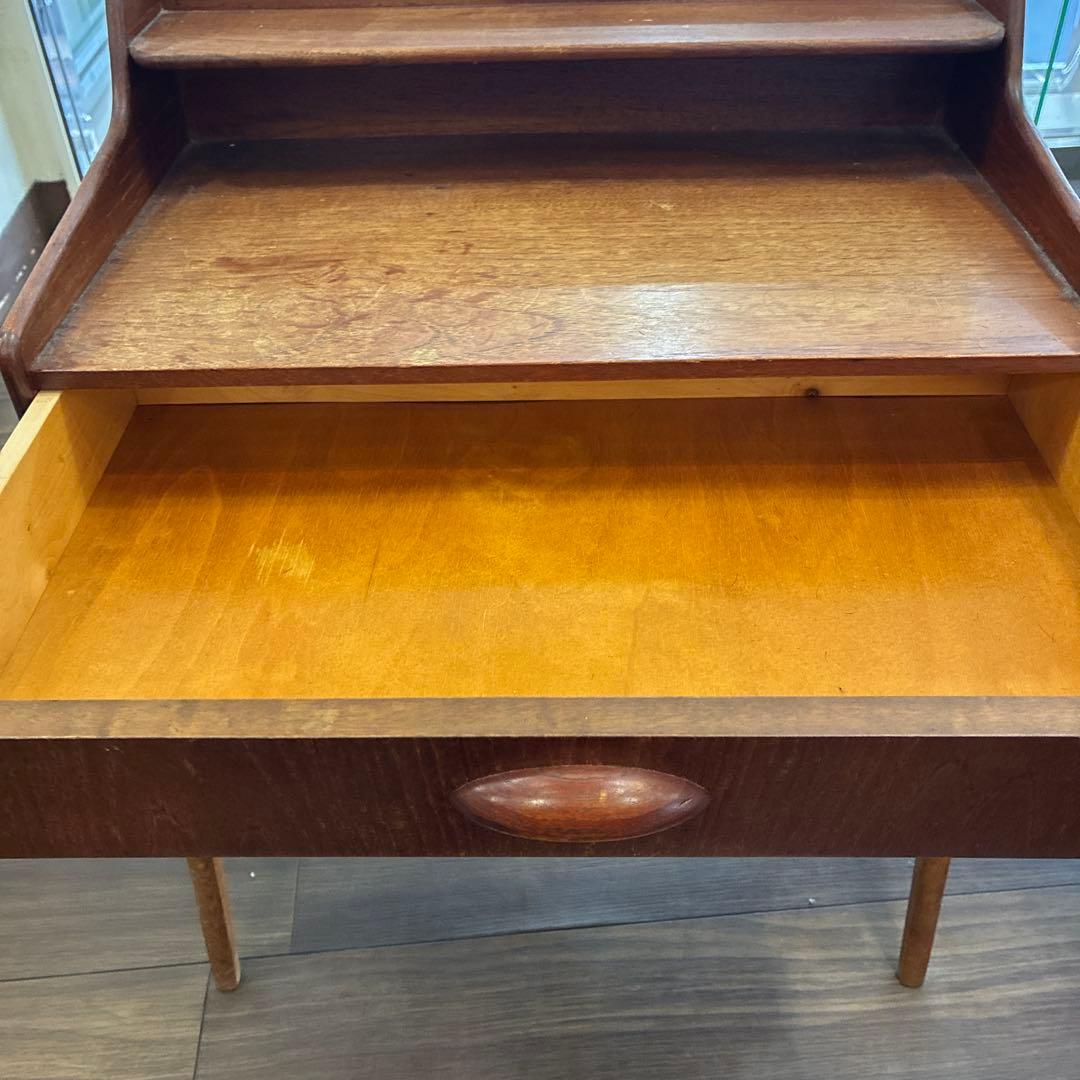 木製サイドテーブル 引き出し付き