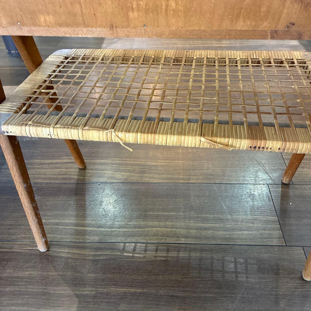 木製サイドテーブル 引き出し付き