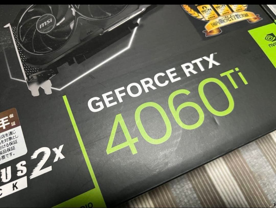 グラフィックボード・グラボ・ビデオカード MSI RTX4060 Ti VENTUS 2X BLACK OC 16GB