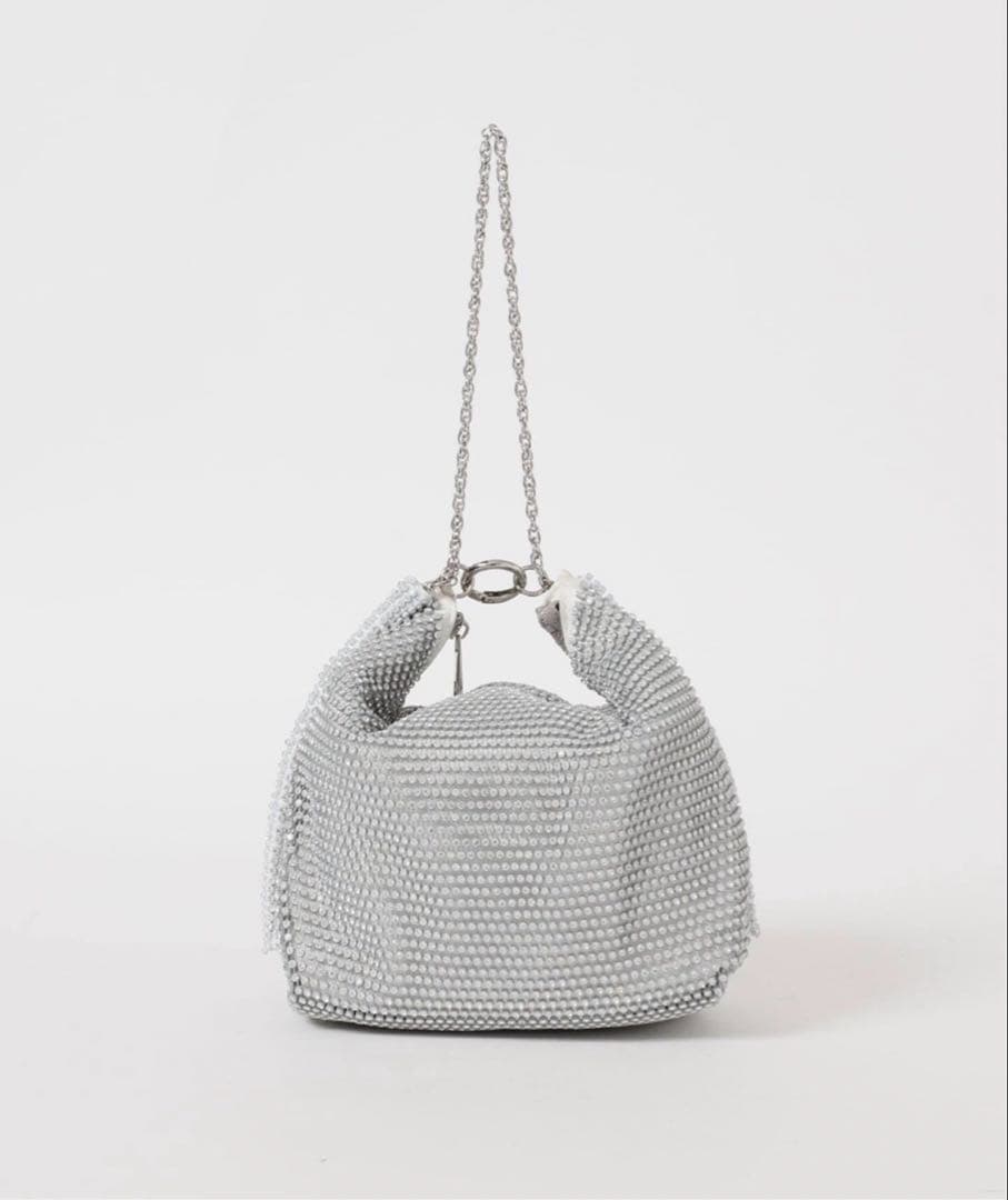 NOBLE 2wayラインストーンバッグ　シルバー