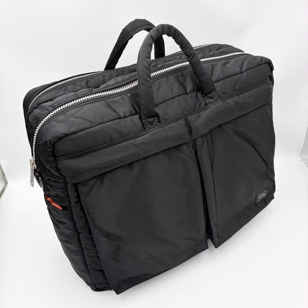 ポーター タンカー 2way オーバーナイト ブリーフケース 黒 2層 ナイロン