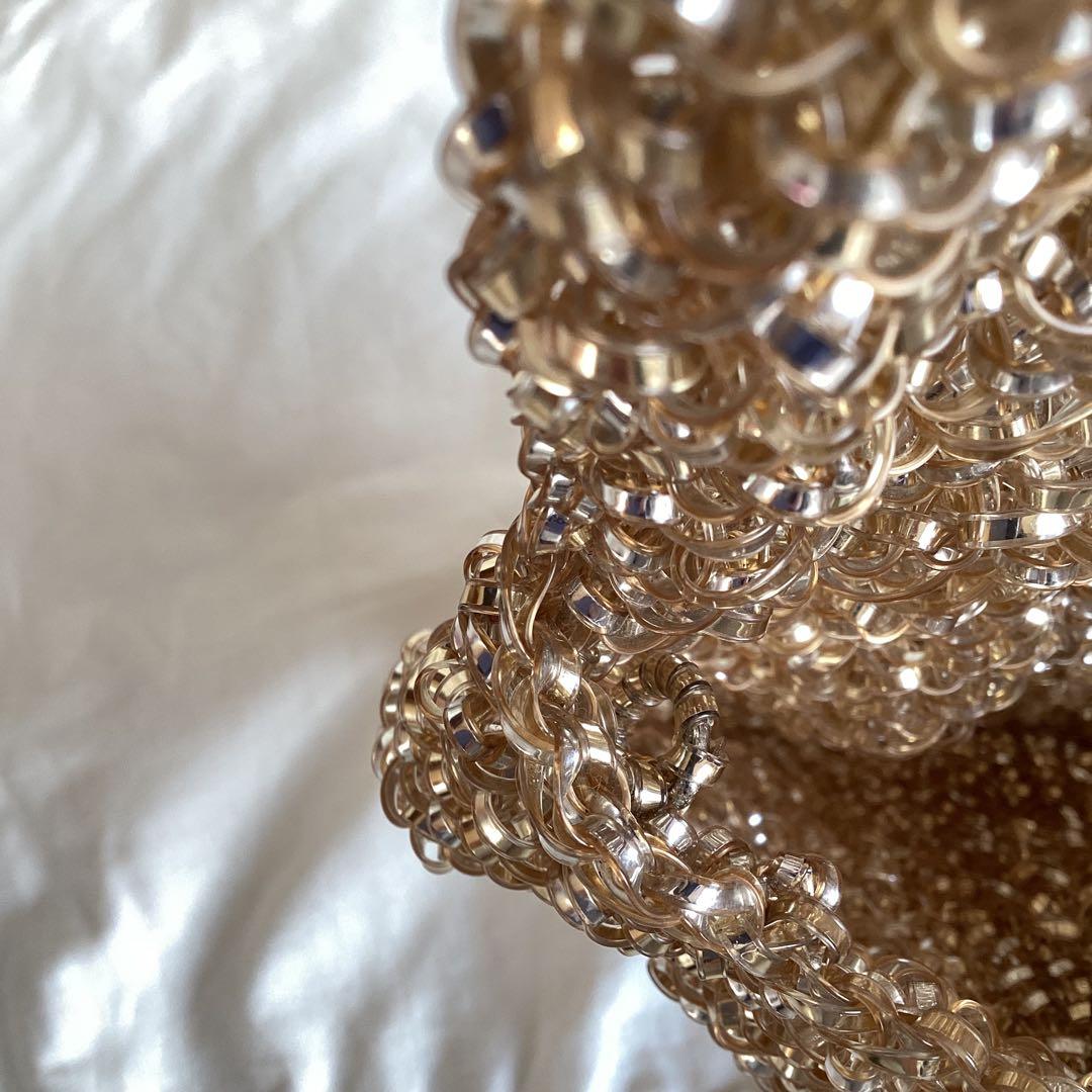 アンテプリマ 2way ハンドバッグ　ショルダーバッグ ターンロック　ゴールド