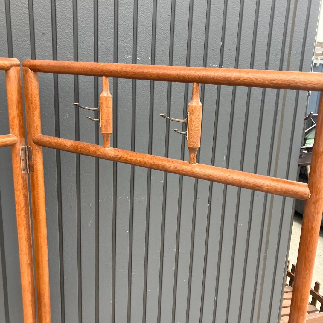 昭和レトロ 木製 衣桁 和風 古民具 欅 ケヤキ 衣紋掛け 古道具 和家具 着物