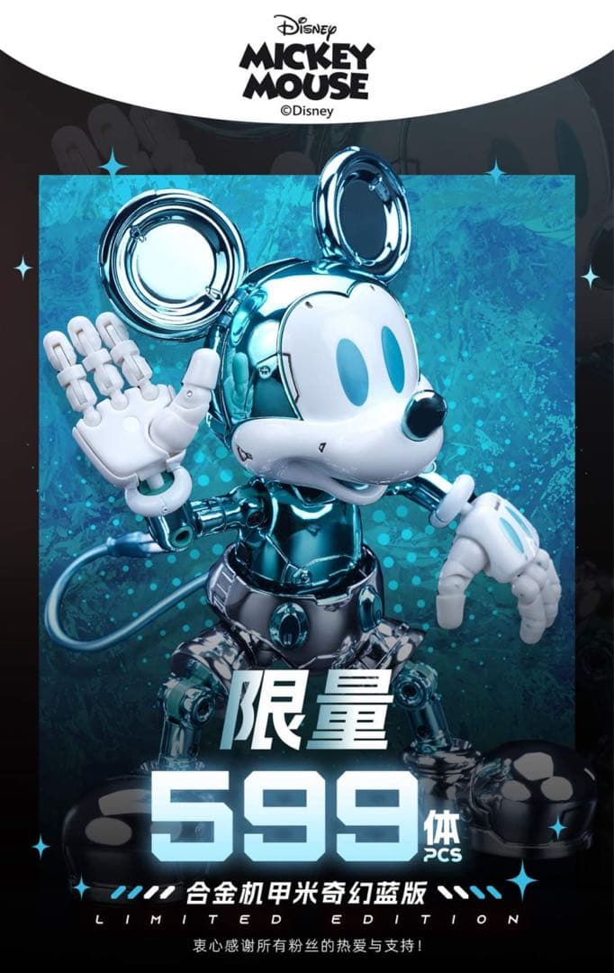 HeatBoys HB0077 ミッキーマウス　合金可動フィギュア ブルー