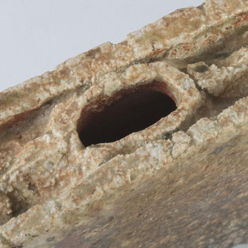 茶道具　信楽焼　奥田英山作　扁壷　花入　共布共箱　N　9811A