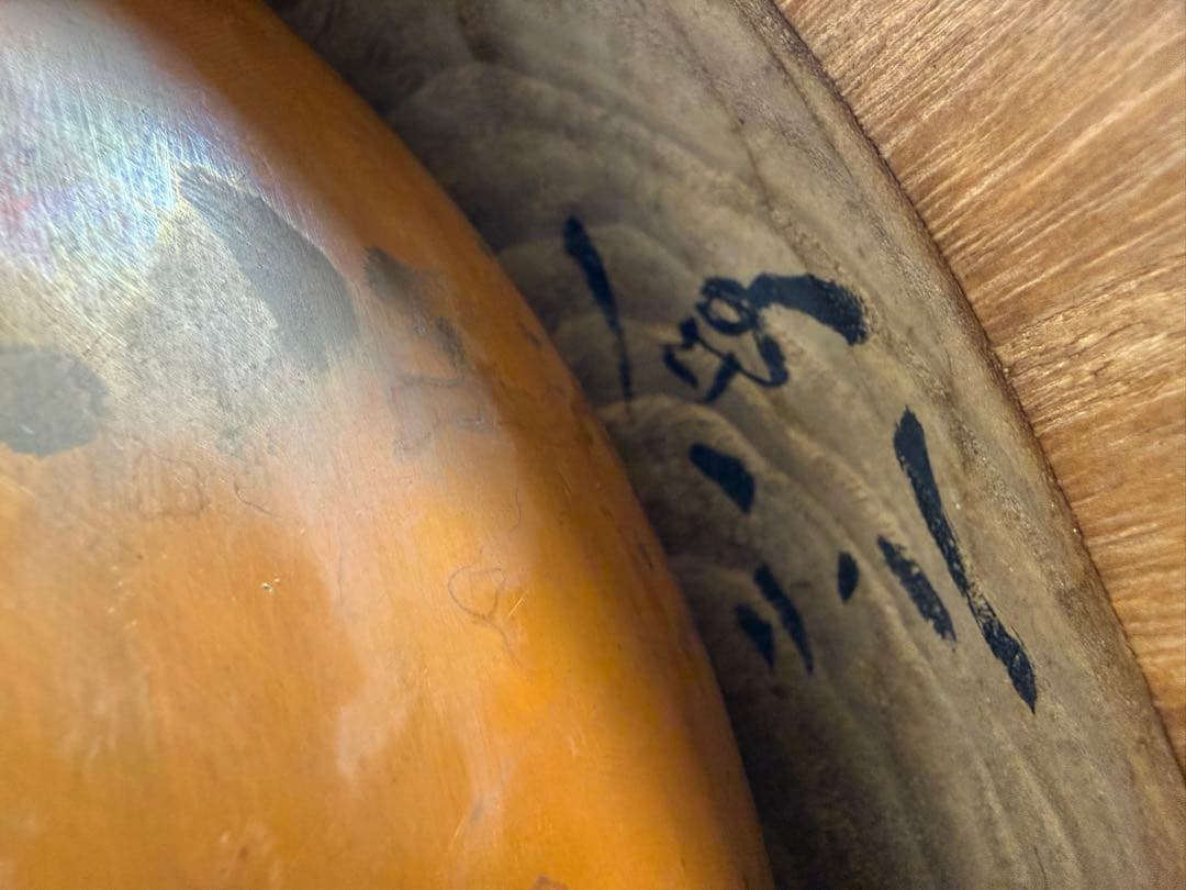 昭和初期　大胆な杢目が目を引く桐の火鉢　木胴銅張り　古民具　当時物　希少