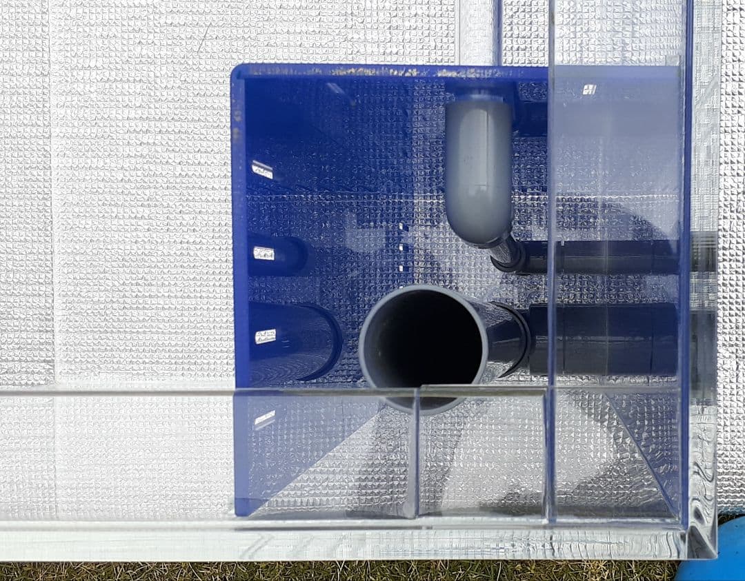 アクリル水槽 蓋付 1800 450 H550 背面オーバーフロー 中古 手渡し