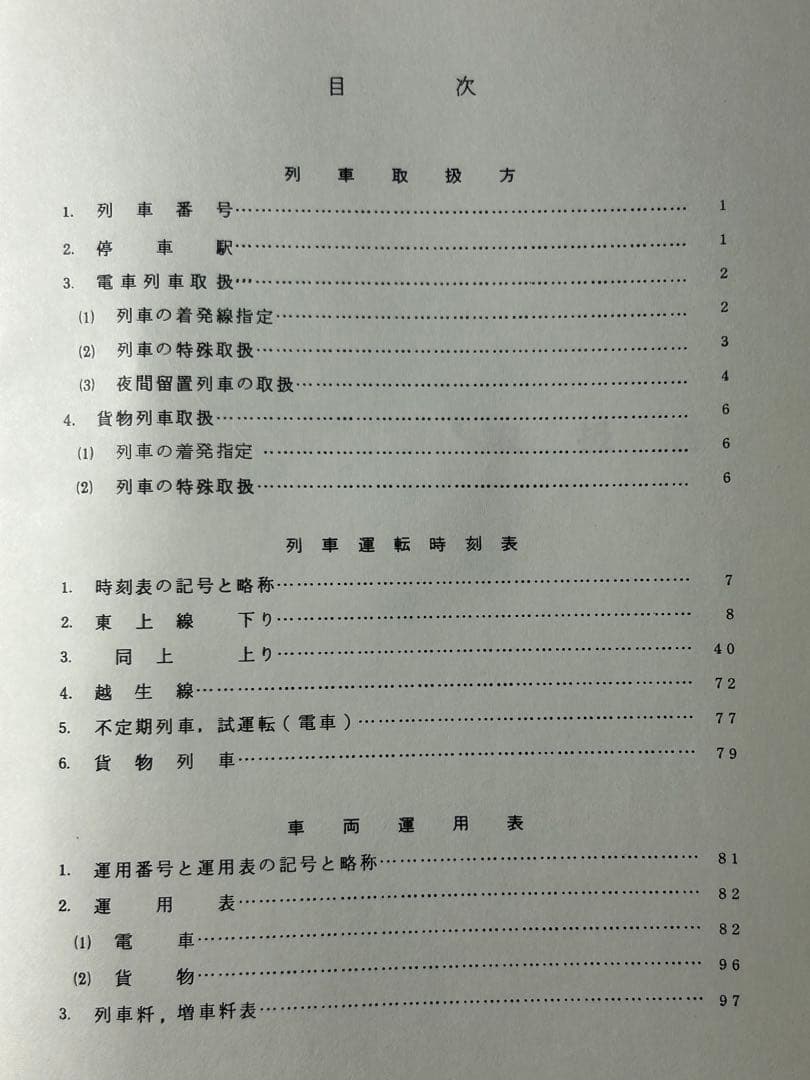 サ*リ様 【非売品】東武鉄道東上線・越生線　列車取扱方・時刻表・車両運用表　平休