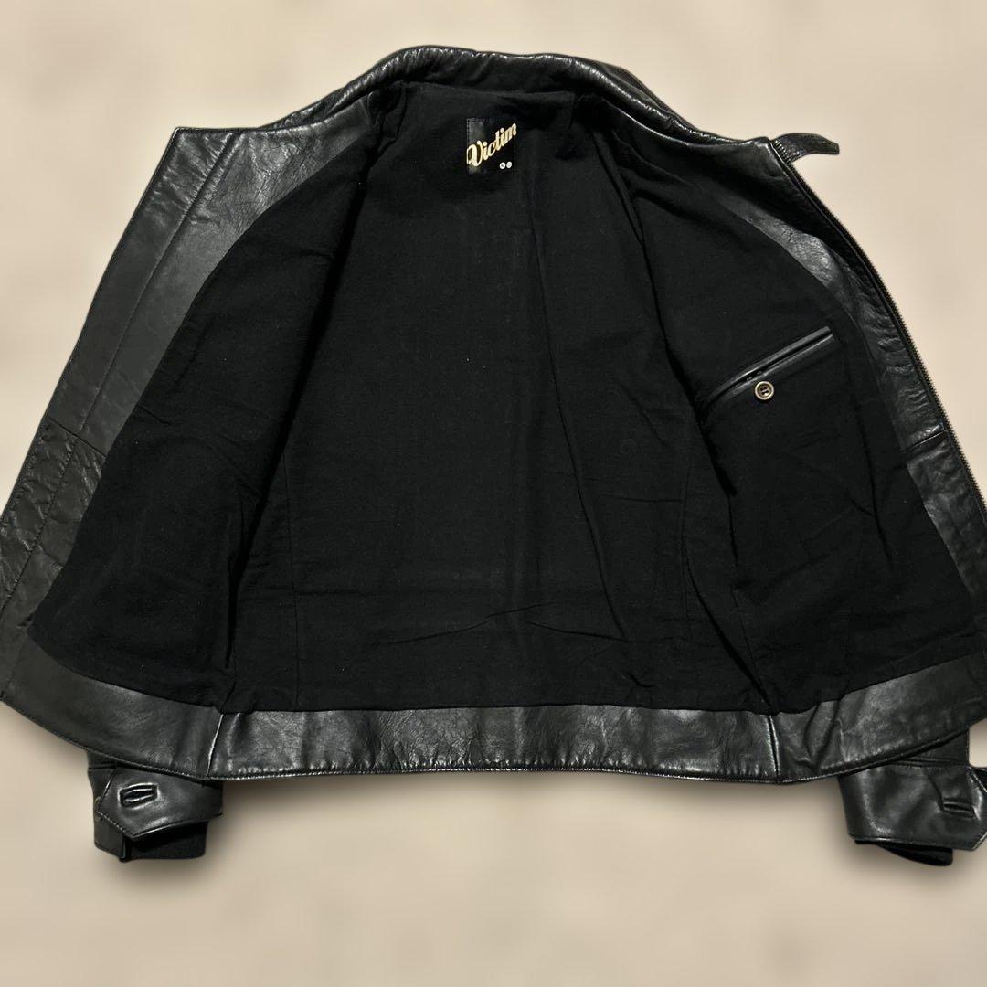 も*ち様 victim レザージャケット シングルライダースジャケット M