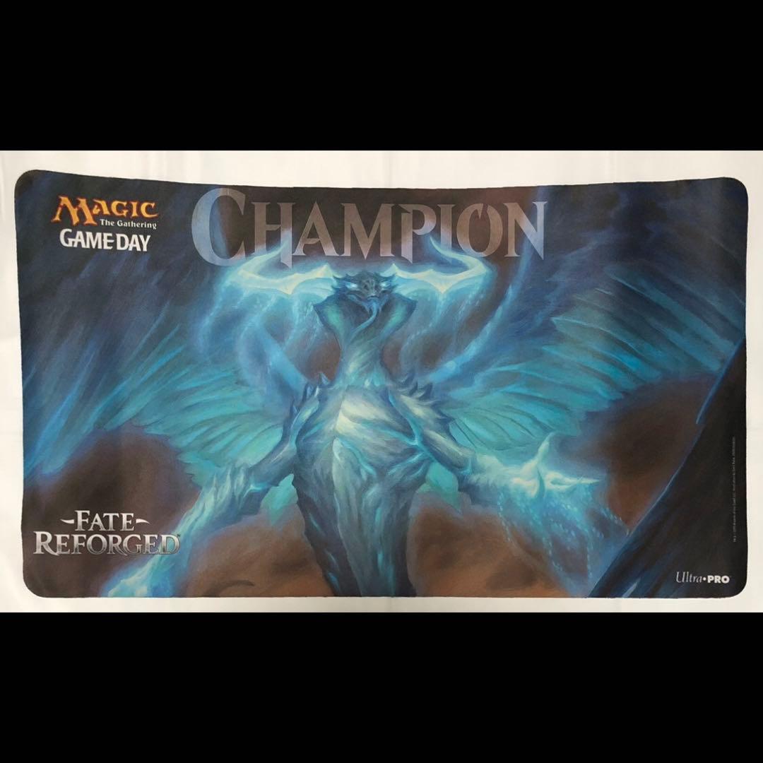 mtg 精霊龍、ウギン プレイマット ゲームデー champion 運命再編