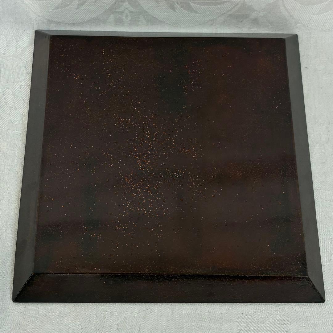 蒔絵 四方盆 へちま 螺鈿 共箱 木製 蒔絵盆 香盆 茶道具 骨董品