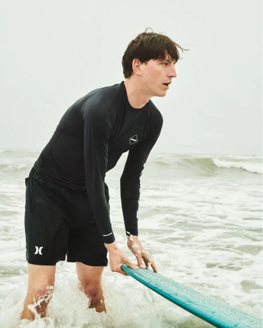 セットFCRB Hurley RASH GUARD、 SWIM SHORTS
