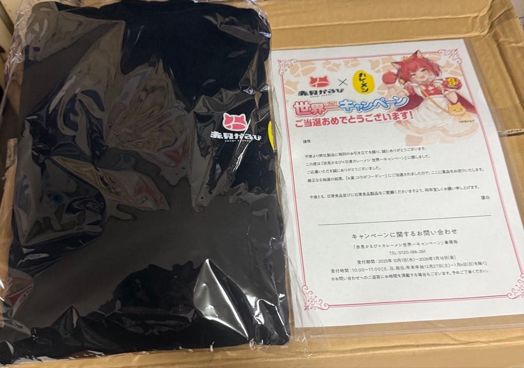 赤見かるび　日清カレーメシ　A賞 コラボフーディー