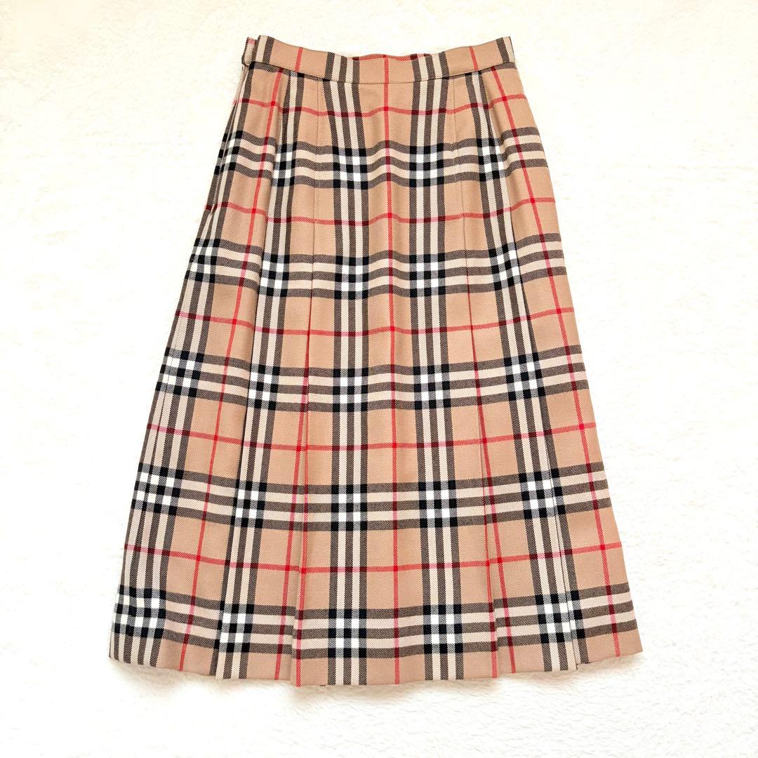 【希少】【美品】Burberry ノバチェック プリーツスカート　ヴィンテージ