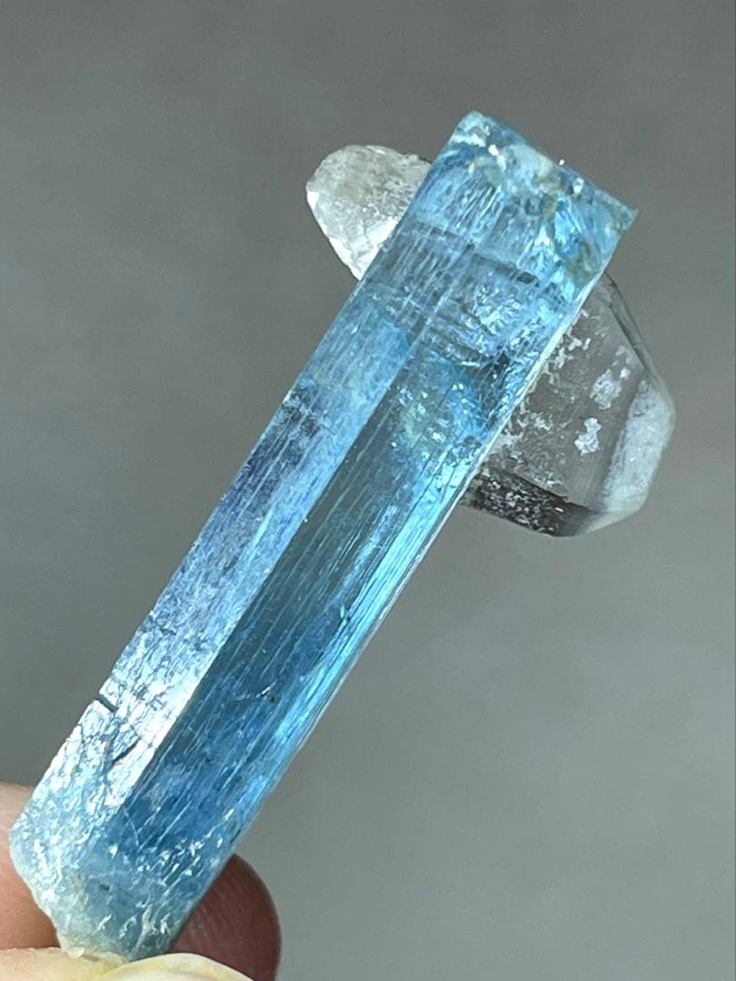 【希少・大結晶】アクアマリン 共生 スモーキークォーツ 原石 15.45ct