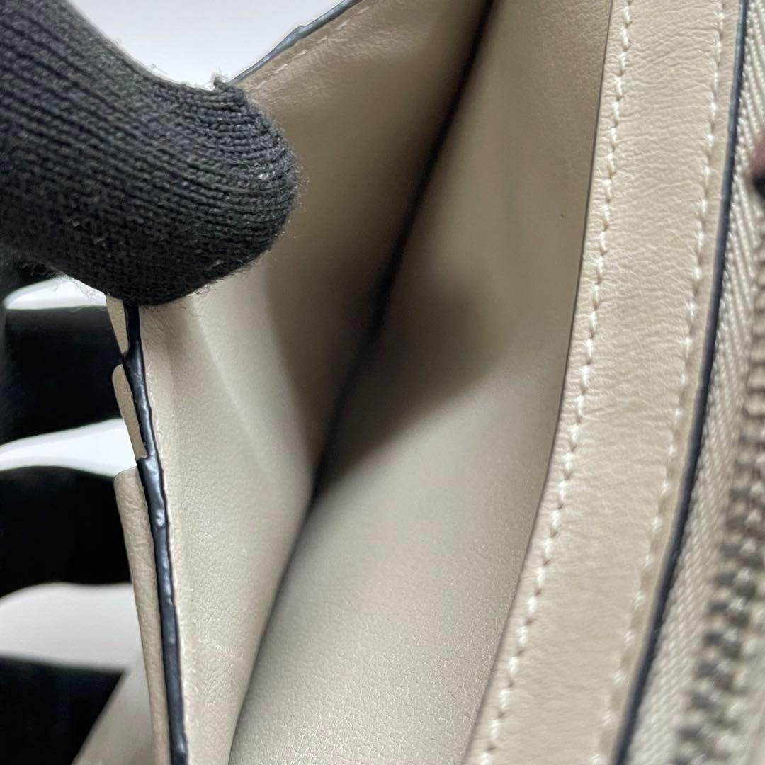 1575 LOEWE ロエベ 折り財布 アナグラム レザー イエロー