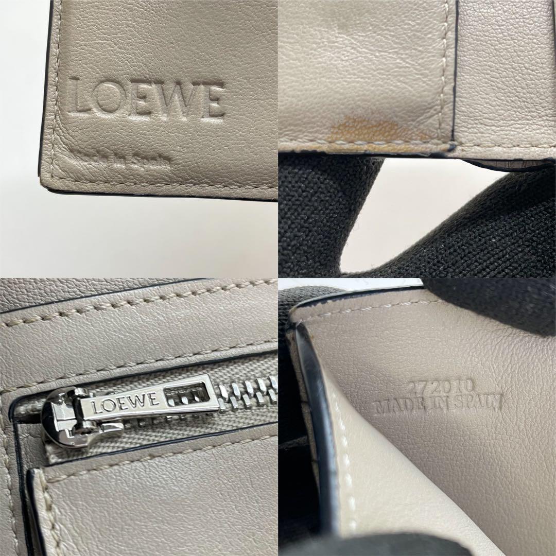 1575 LOEWE ロエベ 折り財布 アナグラム レザー イエロー