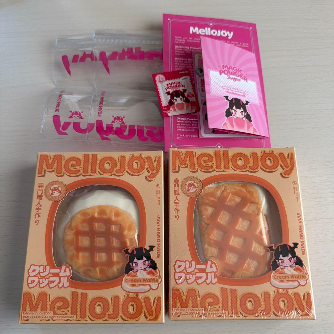 新品 シュリ付き Mellojoy メロジョイ クリームワッフル 2個　スクエア