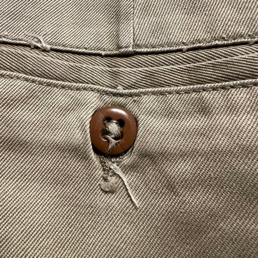 US ARMY 51カーキ 45カーキ 米軍実物 ボタンフライチノパン 50s