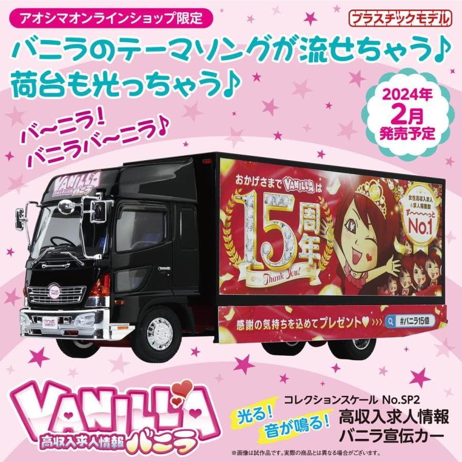 ★新品 アオシマバニラ宣伝カー コレクションスケール No.SP2 プラモデル