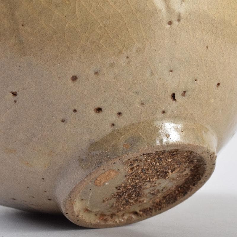 中国　龍泉窯　青磁　陽刻　蓮弁文碗　時代箱付　M　R8641