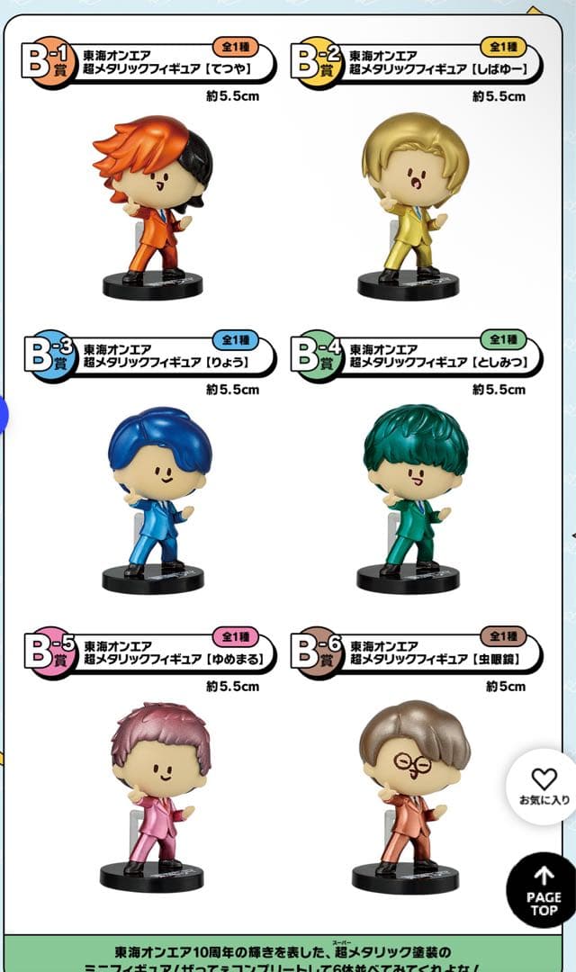 【新品】東海オンエア 一番くじ 第2弾 フィギュア 全種セット