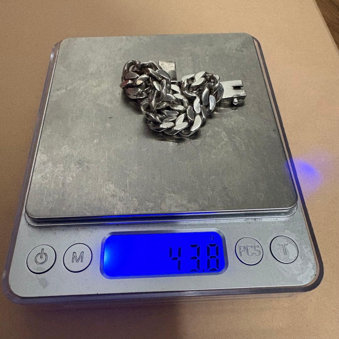 silver シルバー 925 喜平 ブレスレット 43.8g 19.5cm