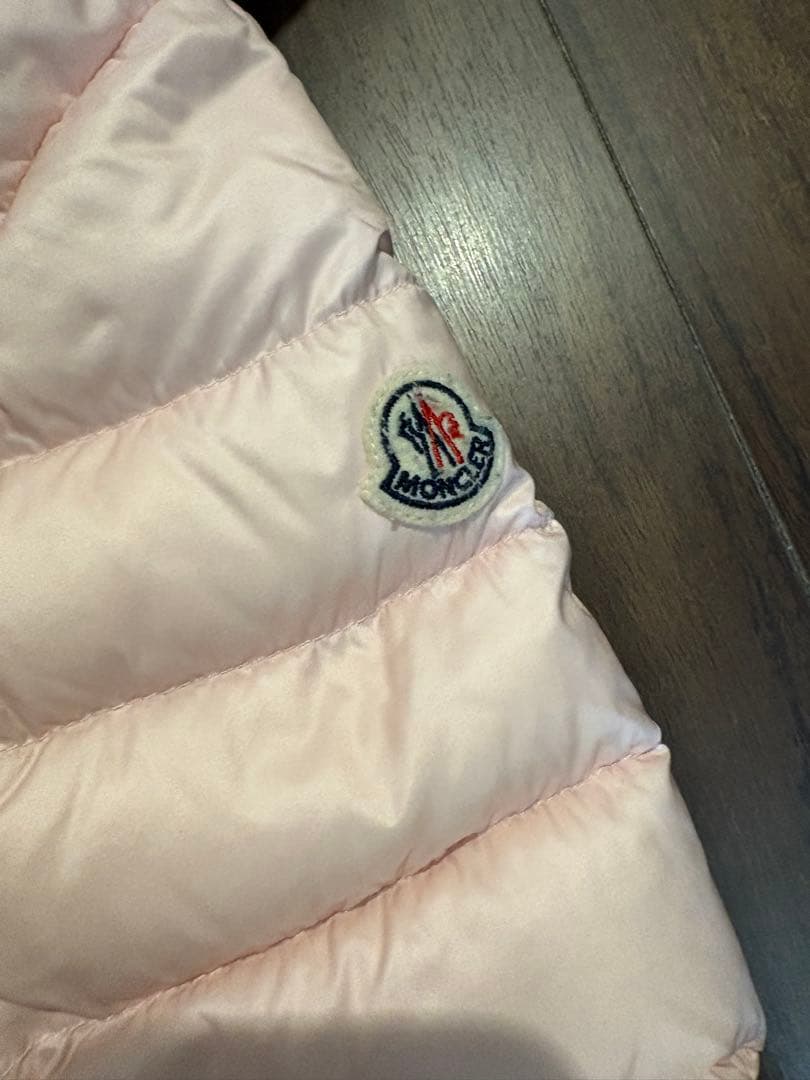 モンクレール【ベビー キッズ ガールズ】92㌢ ピンク フリルダウンジャケット