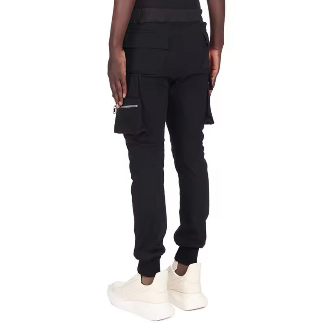 ブラックカーゴパンツ スウェット素材