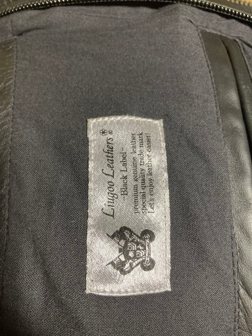 LiugooLeathers 革ジャン レザージャケット 着脱インナー XL